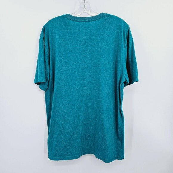 Vissla Everyday Heather Graphic Tee L Palm Tree Vibes Teal Tropical Short Sleeve - Picture 8 of 9